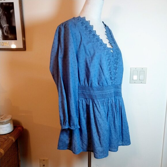 NWTS LANE BRYANT SIZE 16 EMBROIDERED BLOUSE - Picture 2 of 10